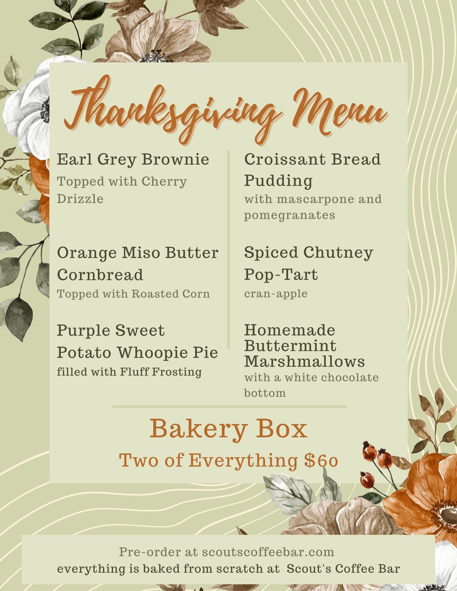 Thanksgiving Bakery Box